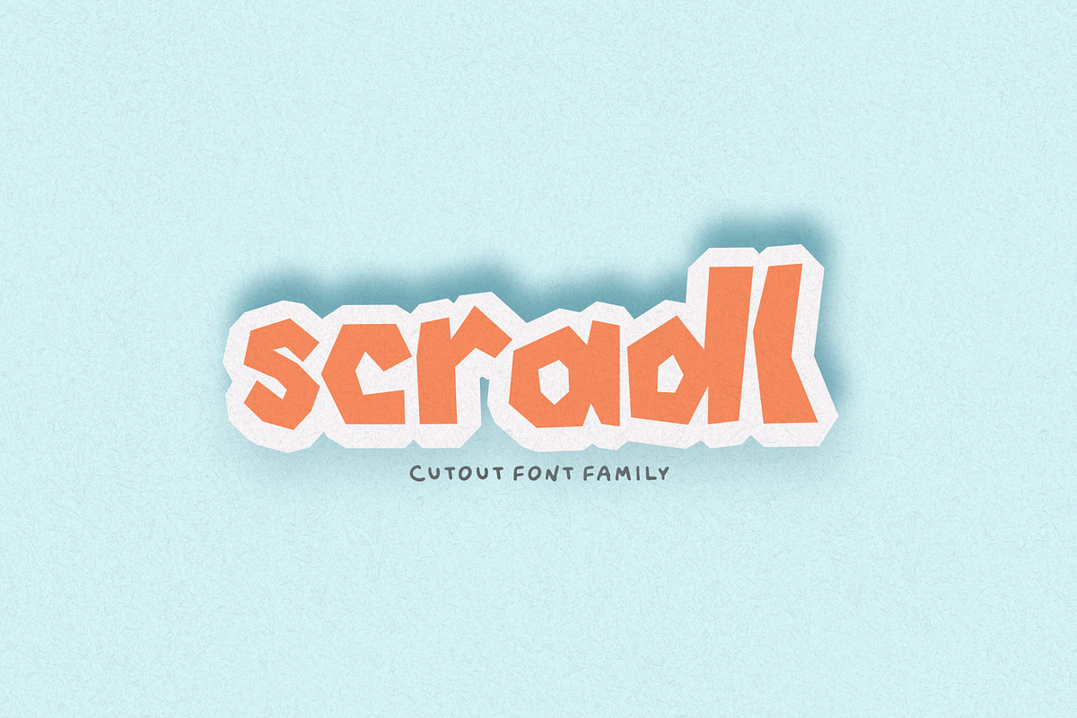 SCRADL. Layered Cutted Font Family., a Symbol Font by Luxfont (Photo 11 of 11)