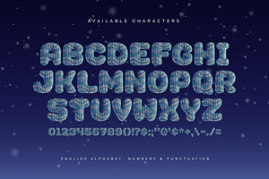 Cozy Winter Color Bitmap Font