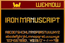 Iron Manuscript font