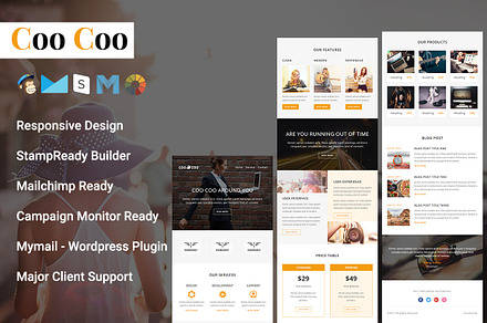 Coo Coo - Responsive Email Template, an Email Template by Pennyblack Templates