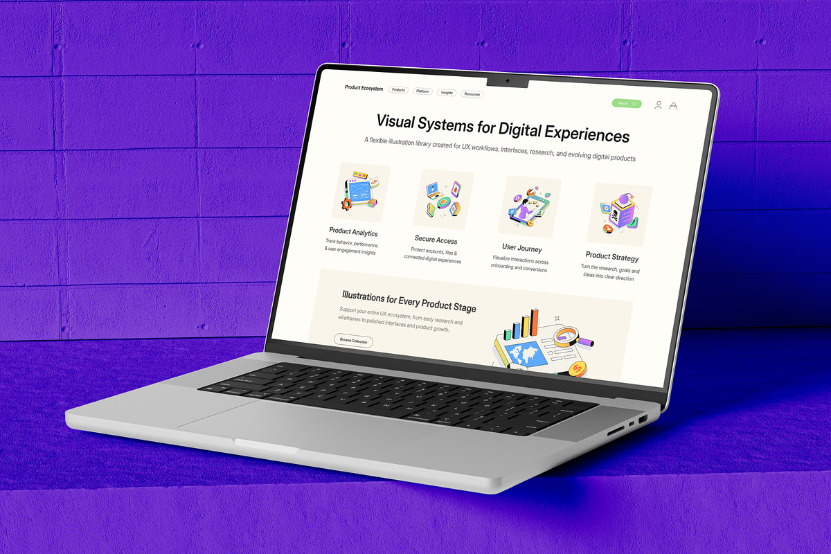 90 Digital Product UX Illustrations, a Technology Illustration by Creative Stall (Photo 6 of 13)