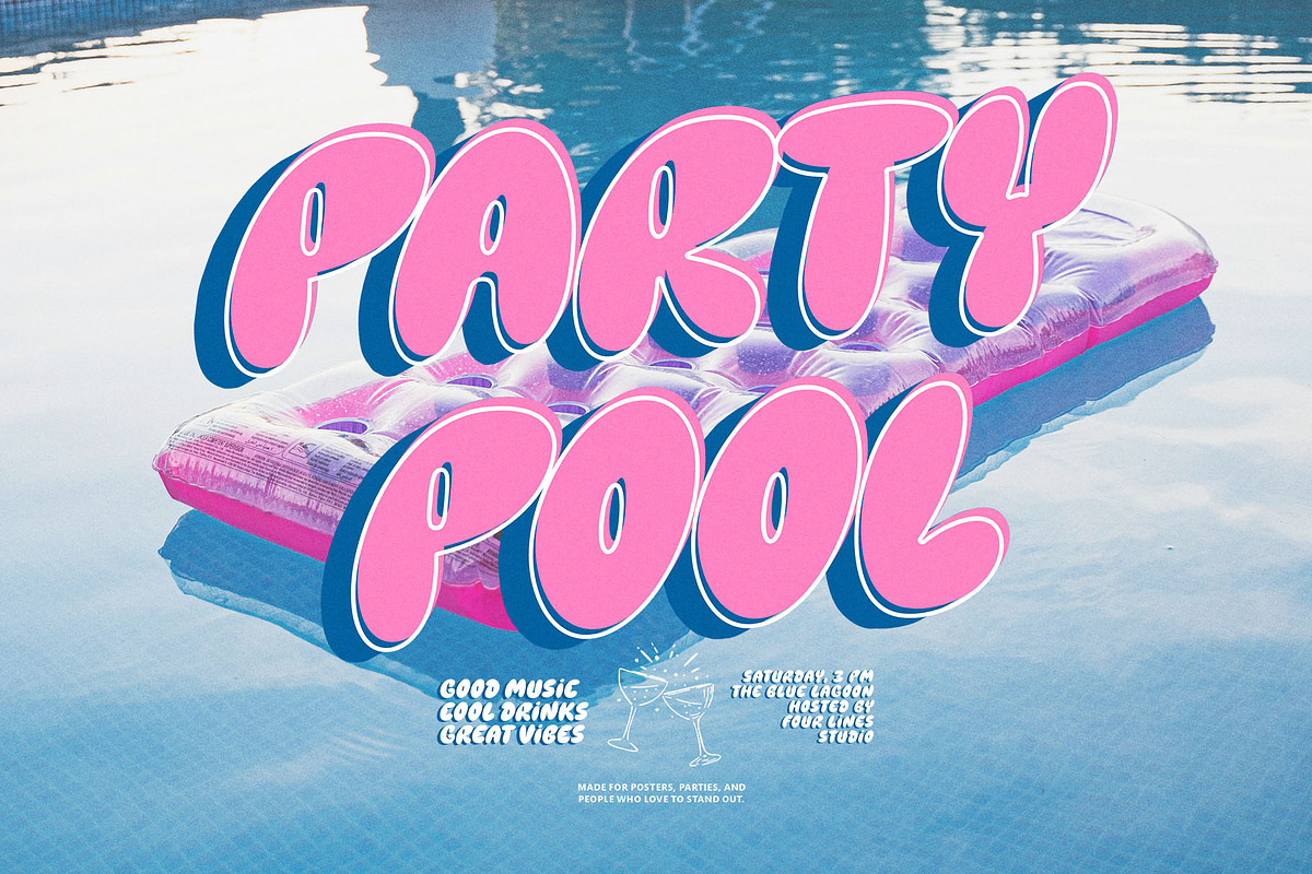 Defkins — The Bubble Pop Display Typ, a Font by Four Lines Std. (Photo 7 of 10)