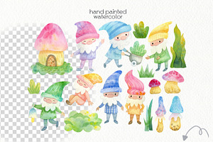 Watercolor Gardening Clipart