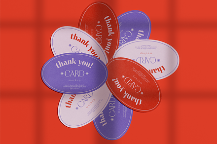 Oval Card Mockup, an Advertising Mockup by Hubzway