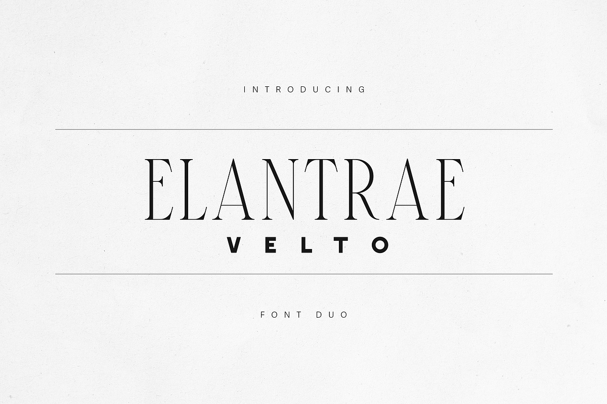 Elantrae & Velto – Modern Font Duo, a Serif Font by Only Fonts (Photo 1 of 10)