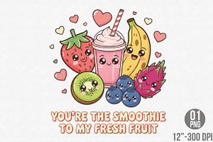 Valentine Funny Food Clipart, an Illustration by Designking