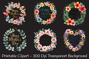 Mothers Day Wreath Design Png Bundle, an Illustration by RobertsArt (Thumbnail 5 of 7)