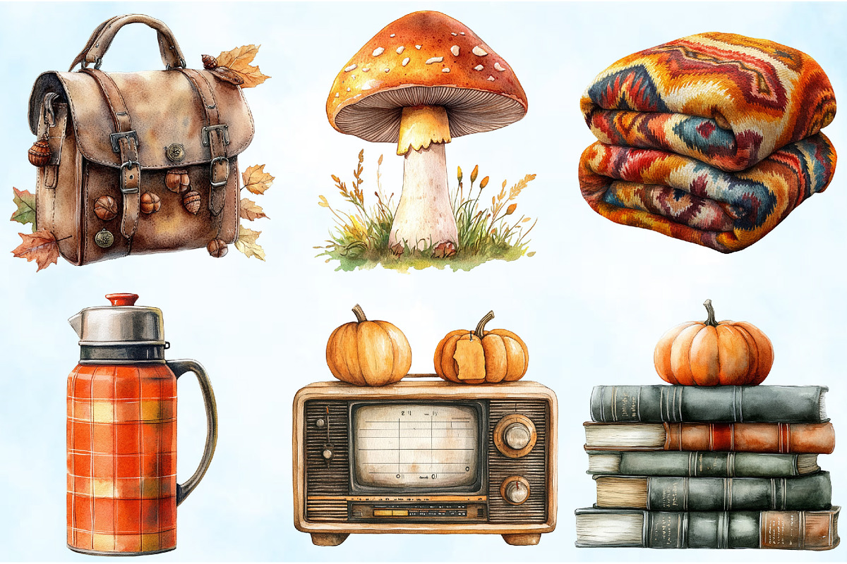 Retro Autumn Sublimation Clipart, an Illustration by Craft Nest (Photo 4 of 6)