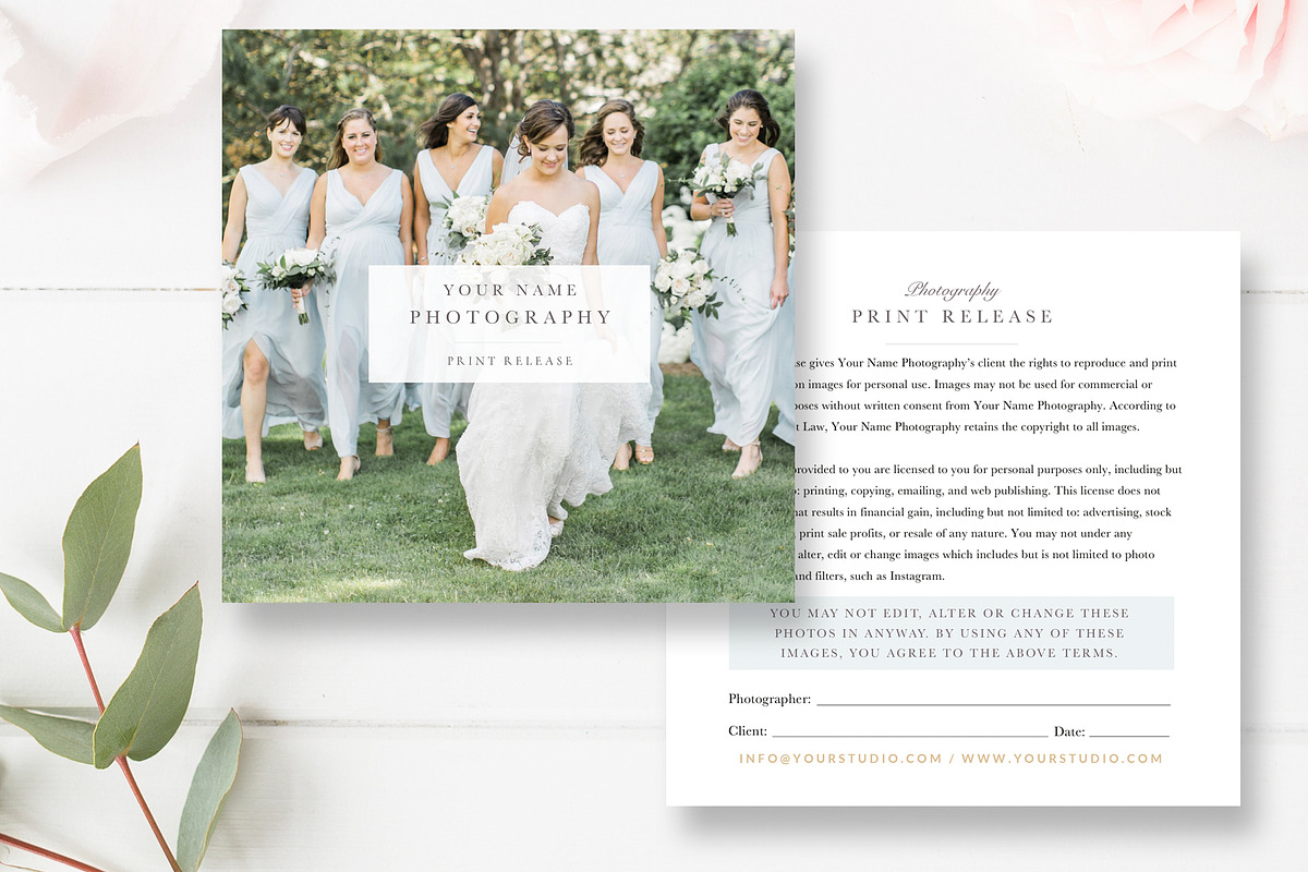 Photographer Print Release, a Flyer Template by By Stephanie Design (Photo 1 of 2)