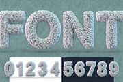 Uppercase furry white font, a Background Graphic by 3D Graphics Shop (Thumbnail 1 of 3)