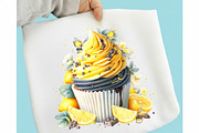 Whimsical Fruits Lemon Cupcake Clipa, an Illustration by designcity5 (Thumbnail 5 of 5)