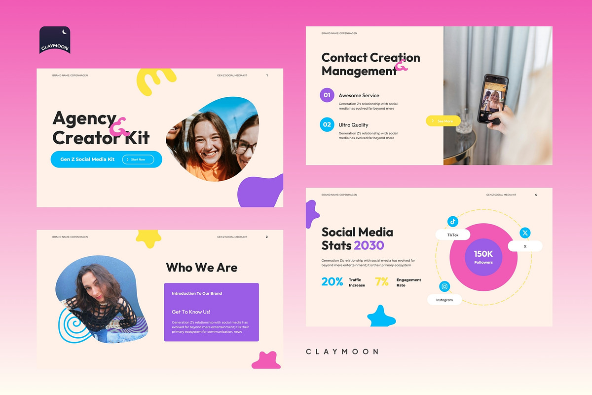 Agency & Creator Kit Pitch Deck, a Presentation Template by Claymoon Lab (Photo 3 of 7)