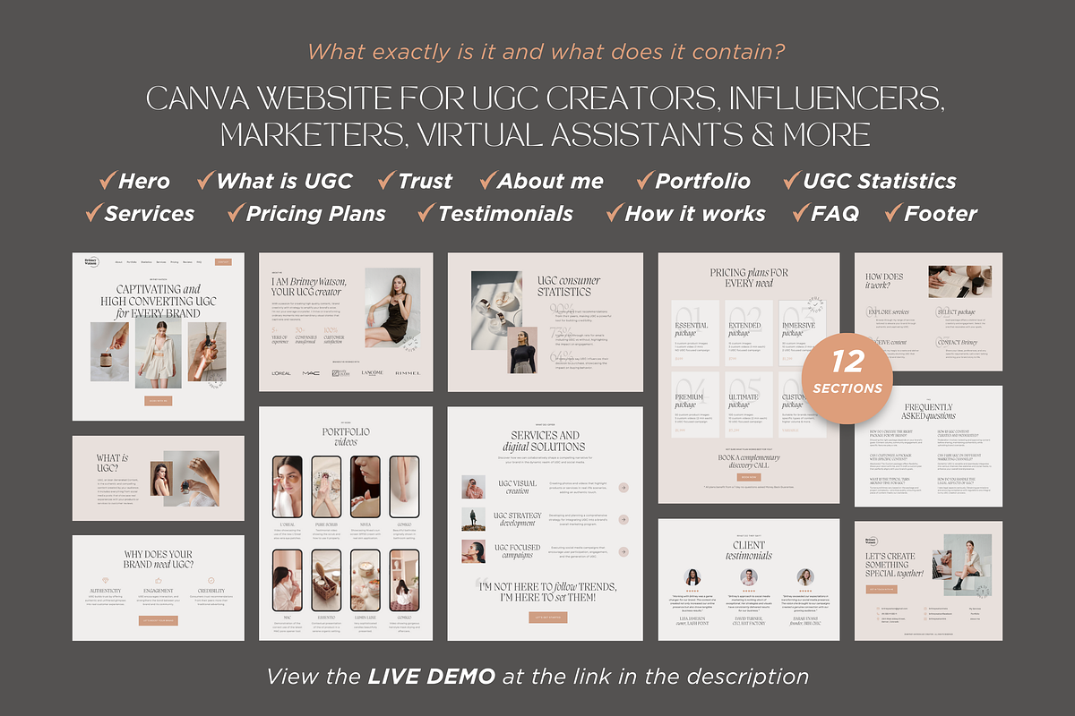 UGC Website Template for Canva, a Landing Page Template by vectorocean (Photo 5 of 11)
