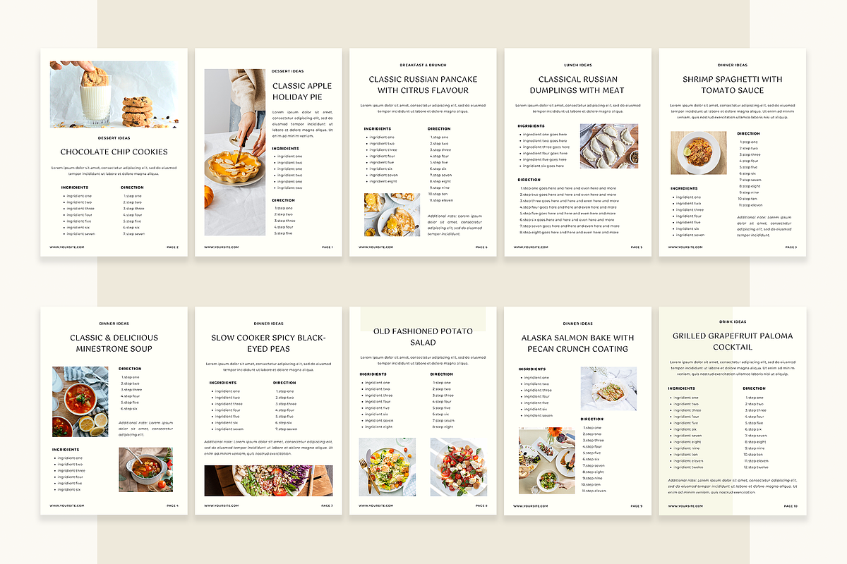 Cookbook Template | Canva, a Magazine Template by Ralony (Photo 4 of 10)