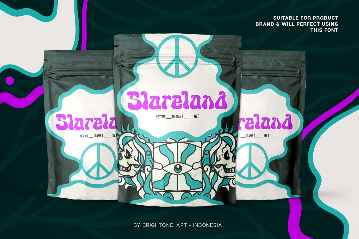 Blunt Quacker - Psychedelic Style, a Font by Brightone (Photo 5 of 8)