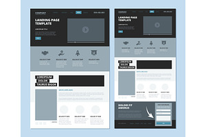 Landing Wireframe. Internet Web Page