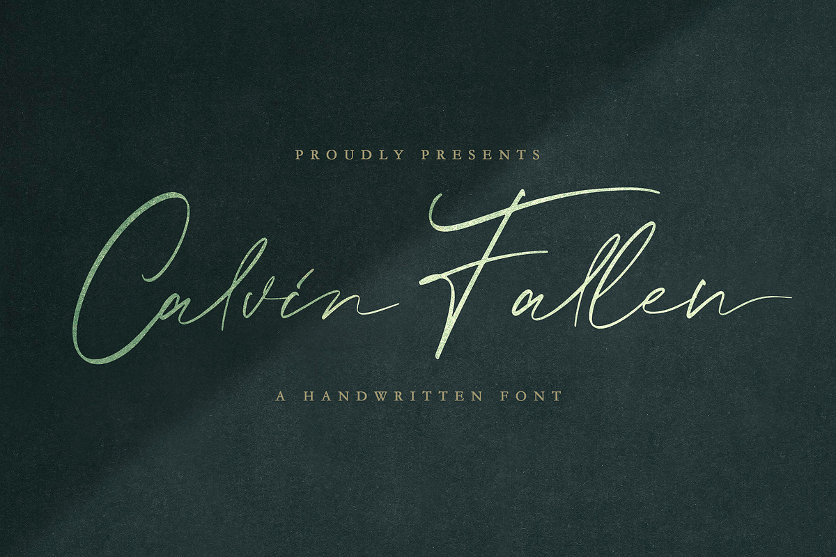 Calvin Fallen - Handwritten Font, a Script Font by StringLabs (Photo 1 of 9)