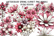 Watercolor Spring Clipart Png Bundle, an Illustration by Daily.Designs (Thumbnail 1 of 8)