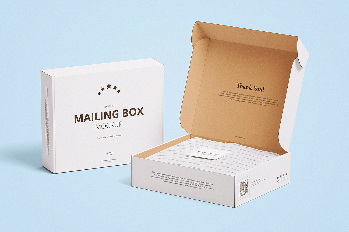 Shipping | Mailing Box Mock-up, a Cups & Container Mockup by WebAndCat (Photo 8 of 16)