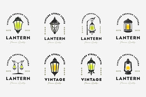 set bundle of lantern logo design, a Branding & Logo Template by Pyruos ID
