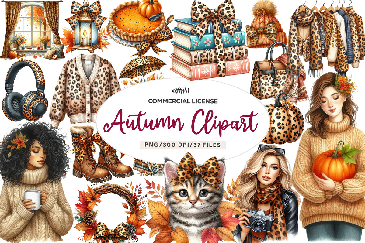 Autumn Clipart Collection, an Illustration by CreationArt (Photo 1 of 5)