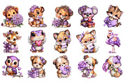 Valentine Animal Clipart, an Animal Illustration by DreamArtGraphic (Thumbnail 3 of 4)