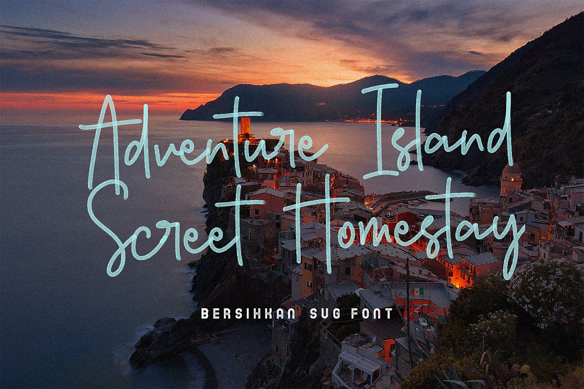 Bersihkan - Watercolor Signature SVG preview 5
