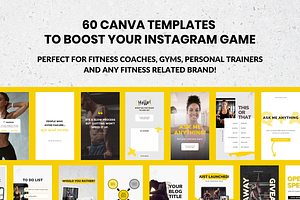 Fitness Instagram Canva Template