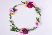 Flat lay floral Stock Photo, a Mockup by GalinaMalinka (Thumbnail 5 of 10)