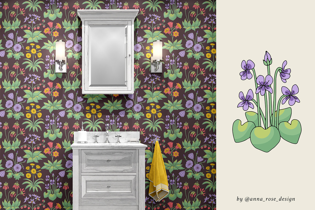 Tenerife Floral Millefleurs Patterns, a Pattern Graphic by Rose Design (Photo 2 of 10)