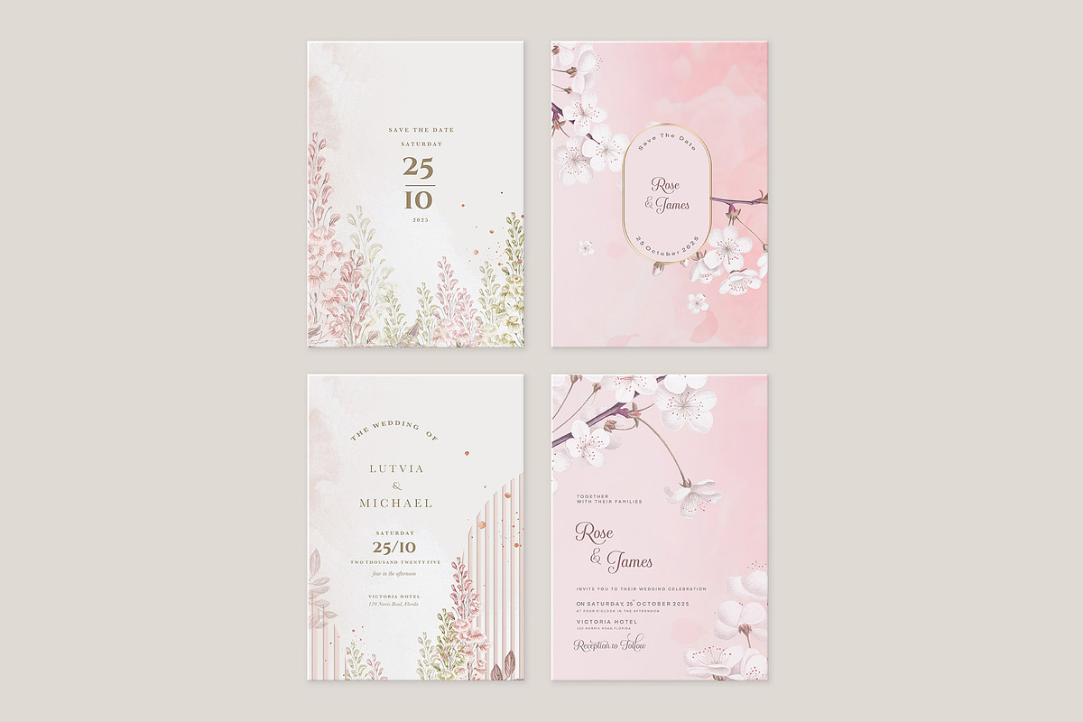 Linnea (Pink Wedding Card Creator), an Invitation Template by EvitePapery (Photo 9 of 9)