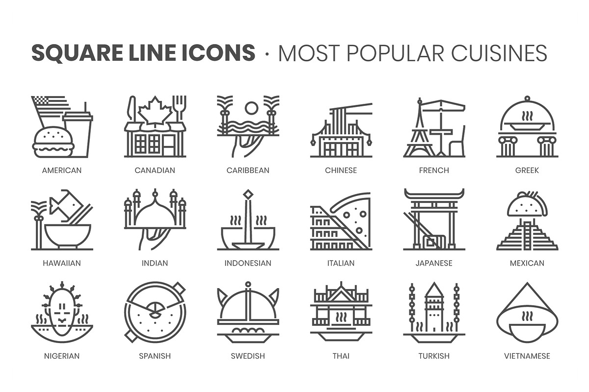 Square line icons, an Outline Icon by Howcolour (Photo 21 of 85)