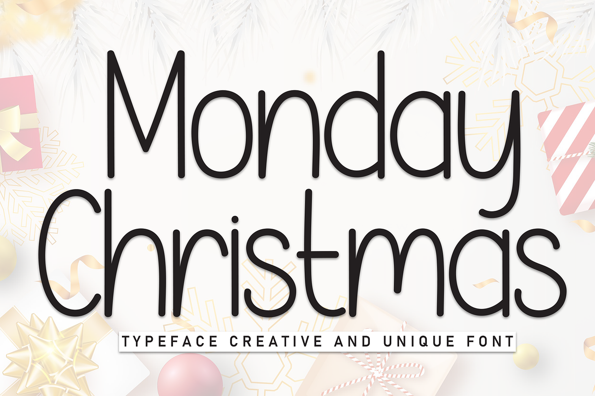 Monday Christmas | Script Font, a Script Font by Scratchones (Photo 1 of 8)