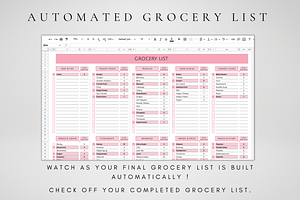 Google Sheets Meal Planner Template