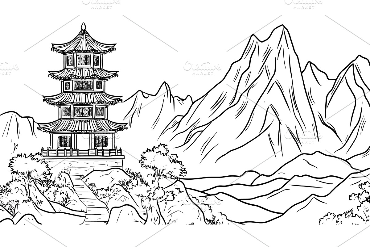 Simple coloring book page with, an Object Illustration by Valerie Bodnar