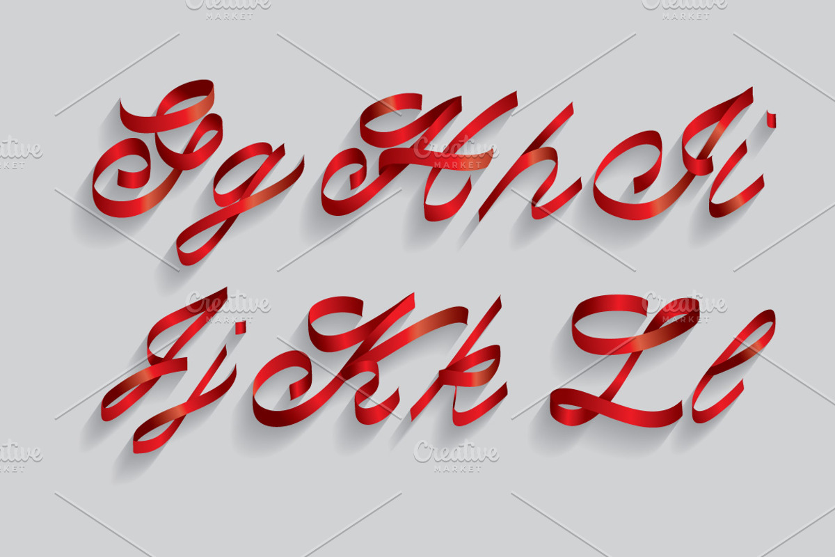 ribbon typography, an Illustration by lyeyee