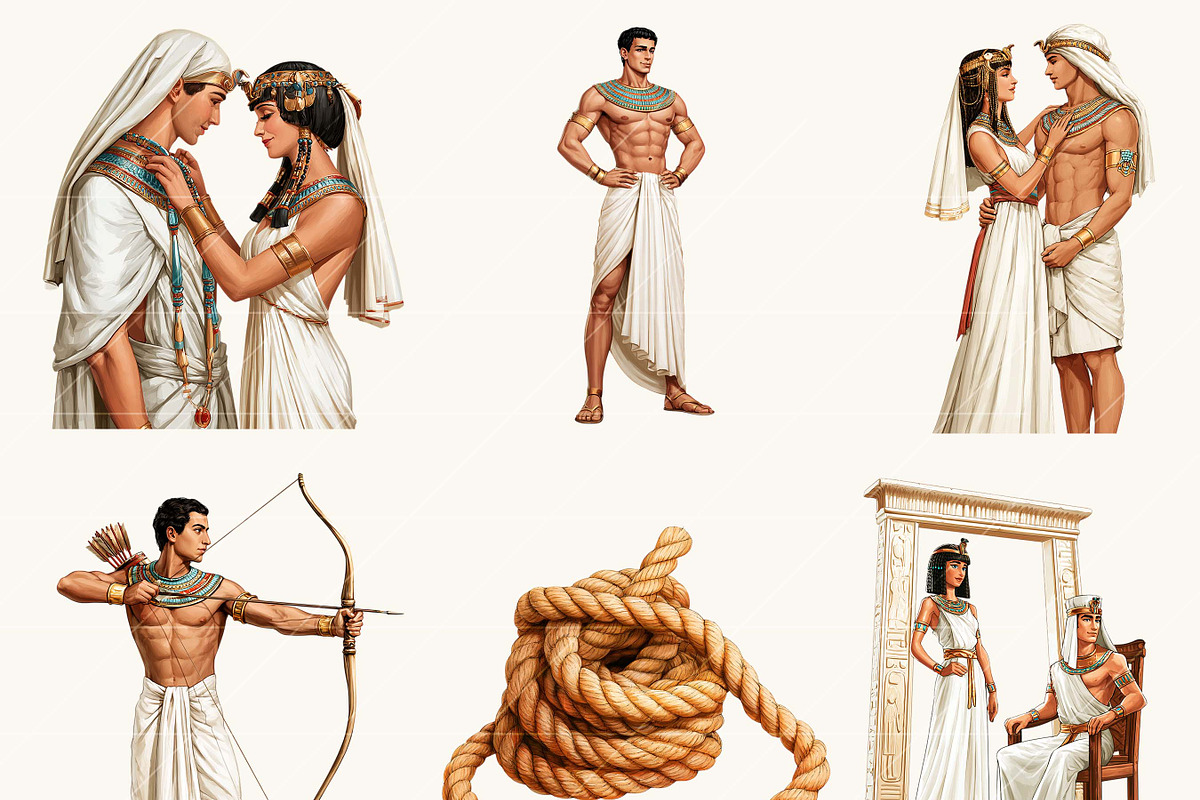 Egyptian Watercolor Clipart Bundle, an Object Illustration by BusyDaydesign (Photo 3 of 9)