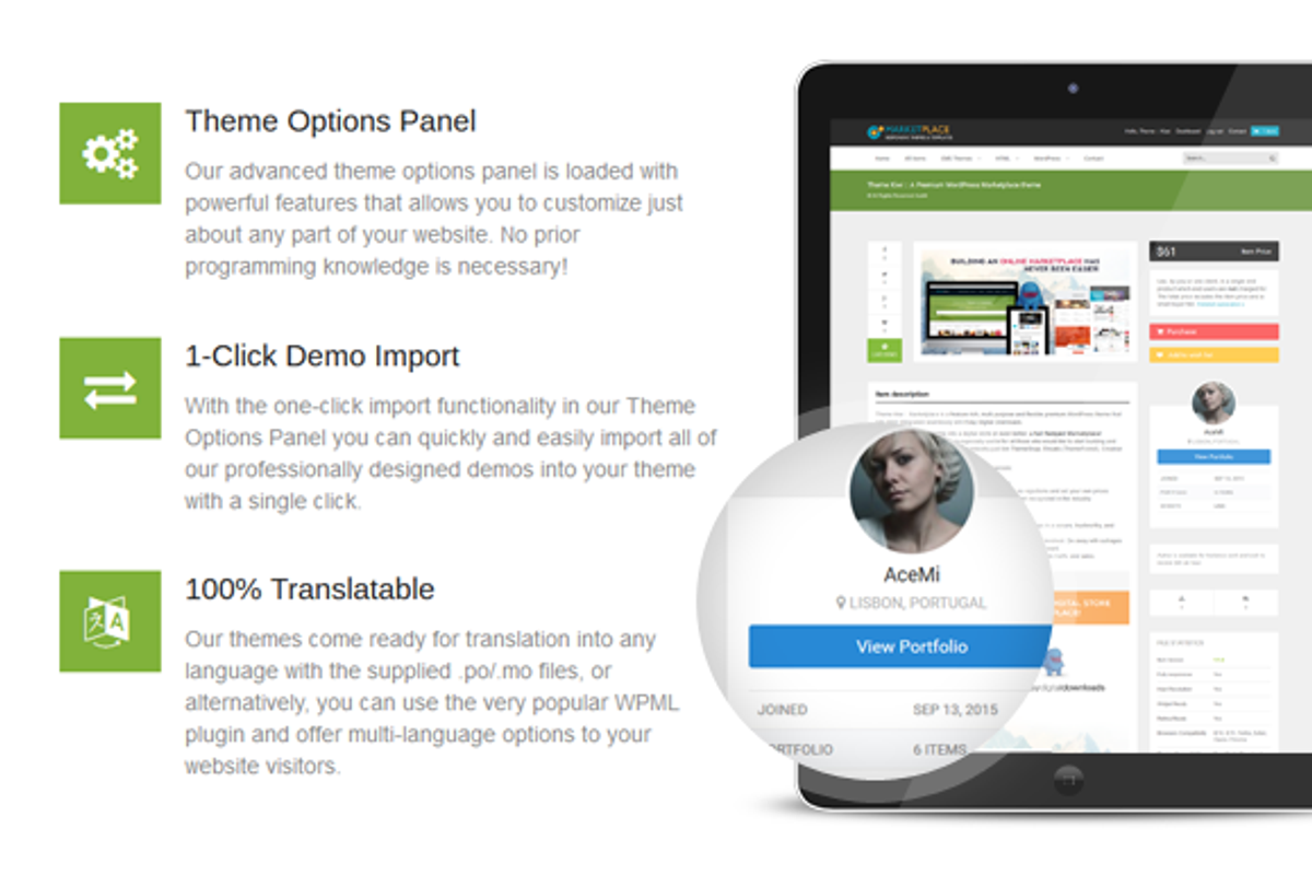 Wordpress Marketplace Theme, a WordPress Template by Theme :: Kiwi (Photo 15 of 16)