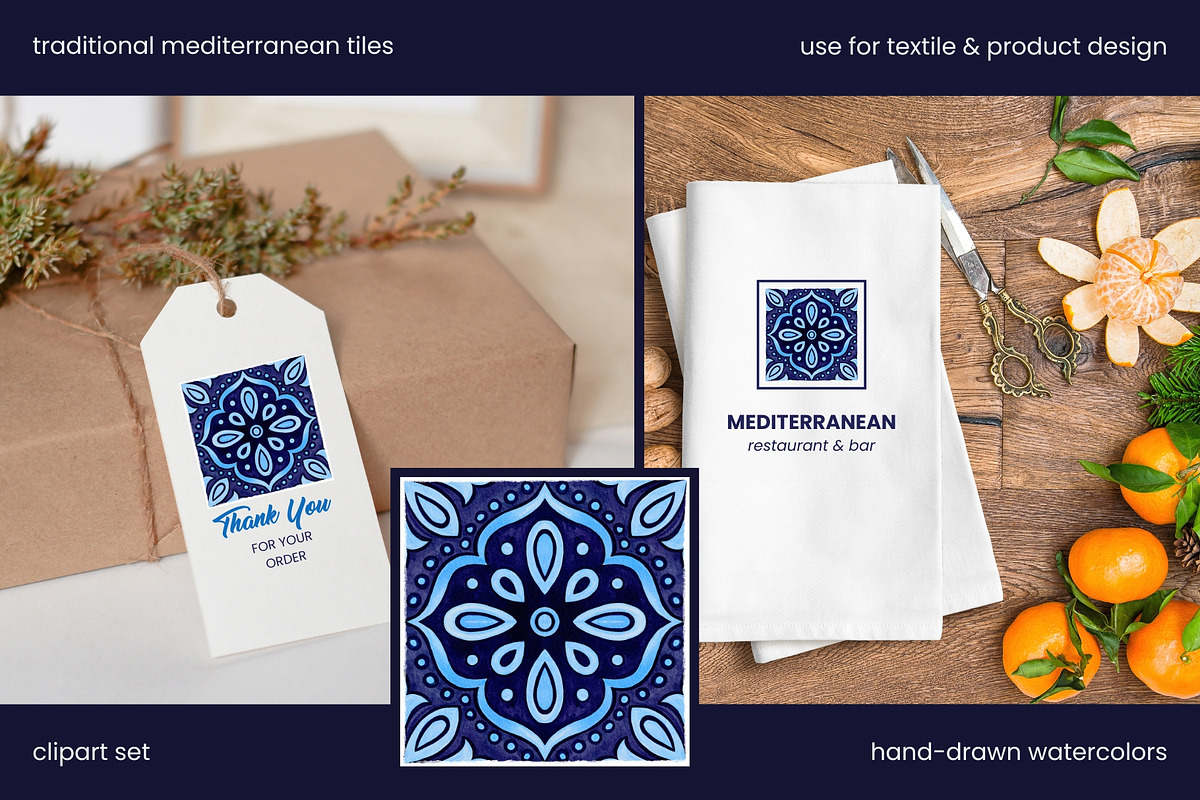 Traditional Mediterranean Tiles SET2, an Object Illustration by ilonitta (Photo 10 of 10)