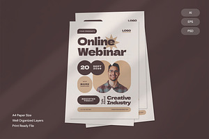 Online Webinar - Flyer, a Brochure Template by Izdihaar_Studio