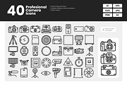 Professional Camera Icons, an Outline Icon by erifqizeicon (Thumbnail 3 of 3)