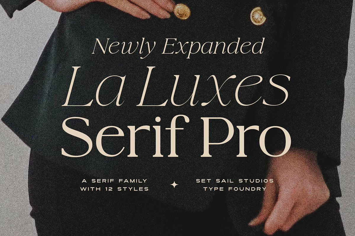 La Luxes Serif Pro 12 Font Family, a Serif Font by Sam Parrett (Photo 1 of 12)