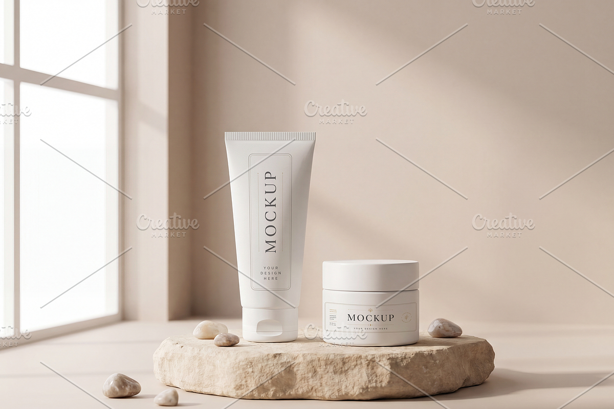 Minimal Skincare Packaging Mockups, a Packaging Mockup by Enysstrale (Photo 8 of 9)