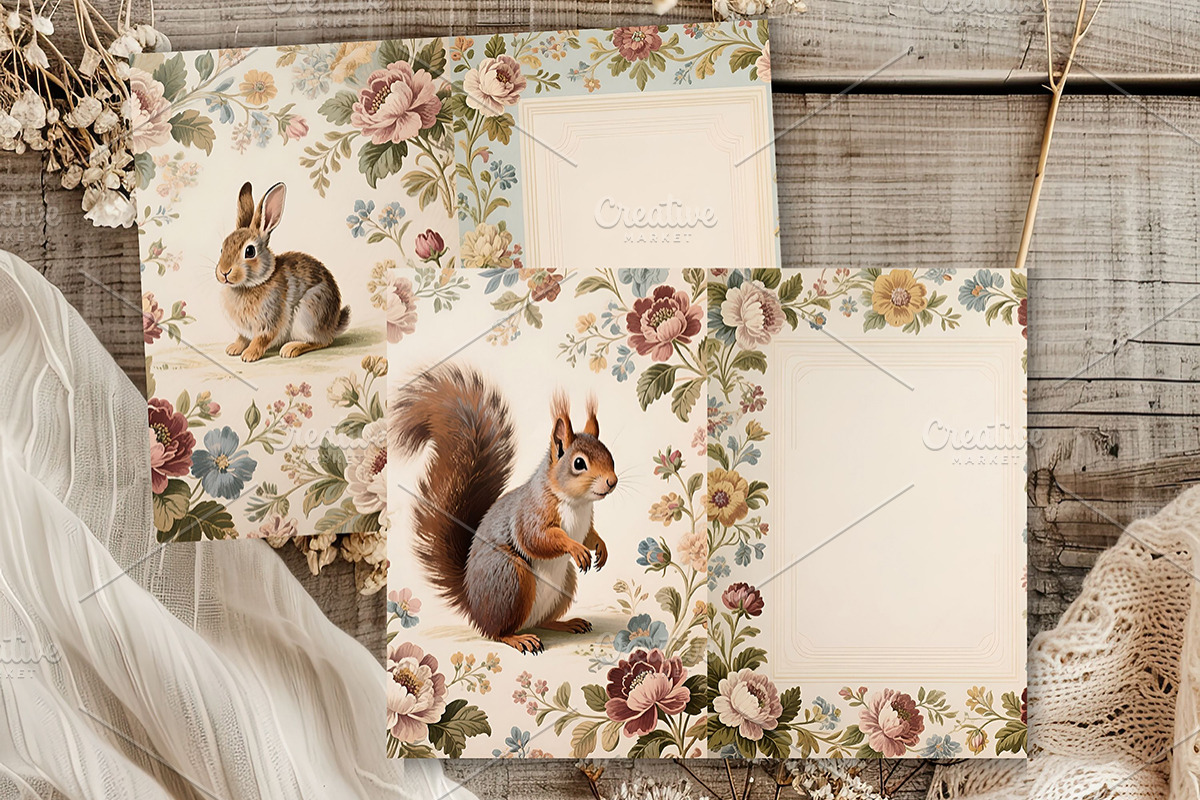 Floral Romance – Junk Journal Pages., a Decorative Illustration by GalaDesign03 (Photo 6 of 8)