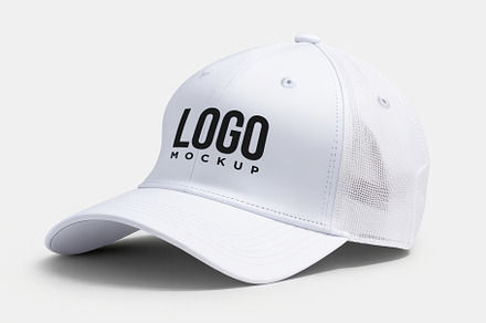 Baseball cap logo design mockup PSD