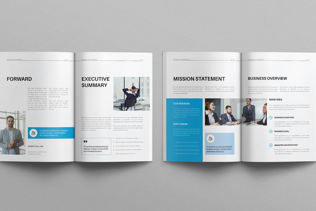 Business Plan Brochure Template, a Brochure Template by E-Type (Photo 3 of 7)