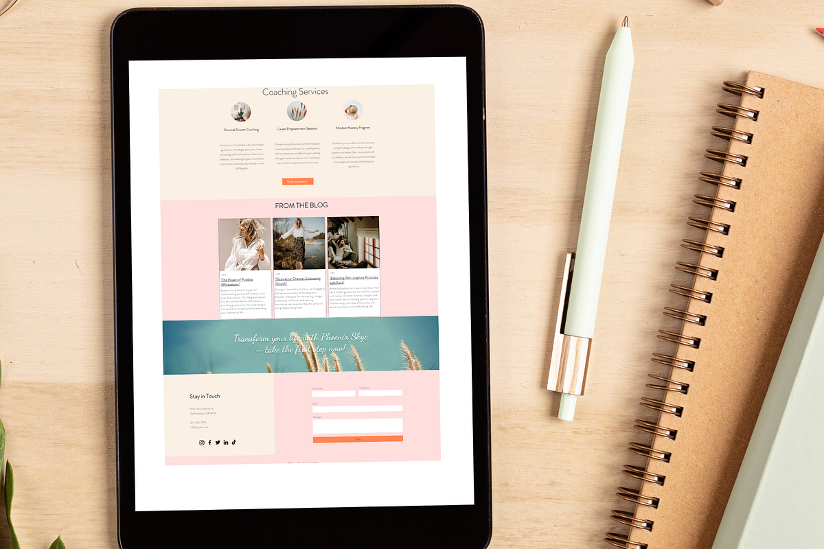 Coaching Wix Website Template, a Wix Template by Mindful Digital Co. (Photo 9 of 10)