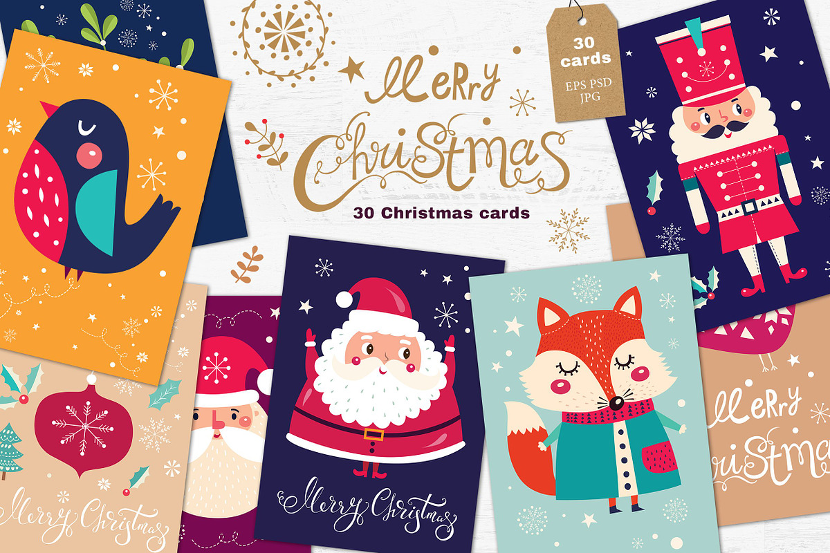 BEST CHRISTMAS BUNDLE 16 PRODUCTS, an Animal Illustration by MoleskoStudio (Photo 54 of 56)