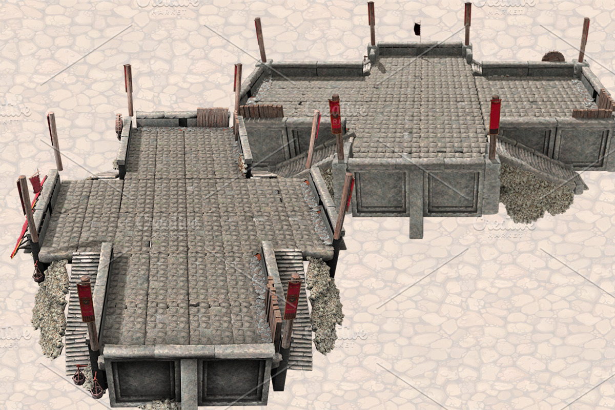 Isometric Ancient City Pack, an Object Graphic by Beatheart Creative Studio (Photo 41 of 77)