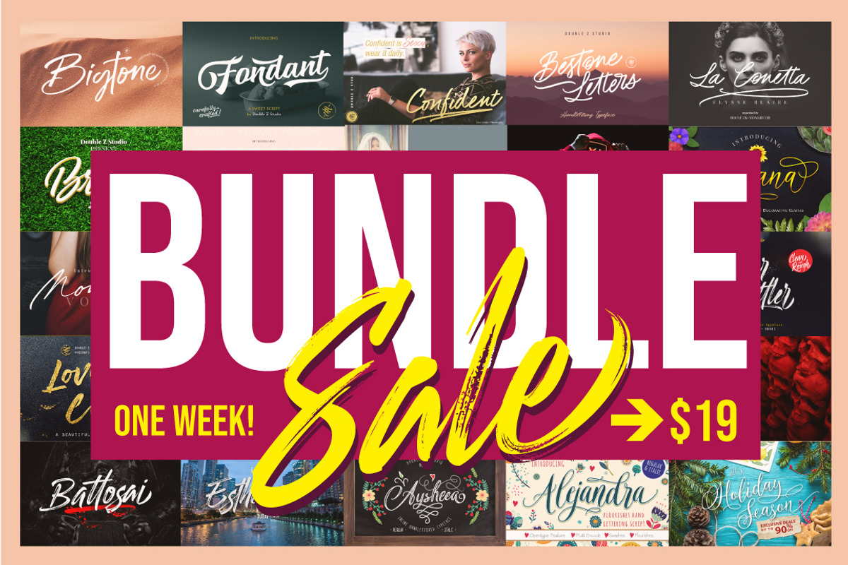 YEAR END FONT BUNDLE, a Script Font by DoubleZ Studio (Photo 1 of 12)